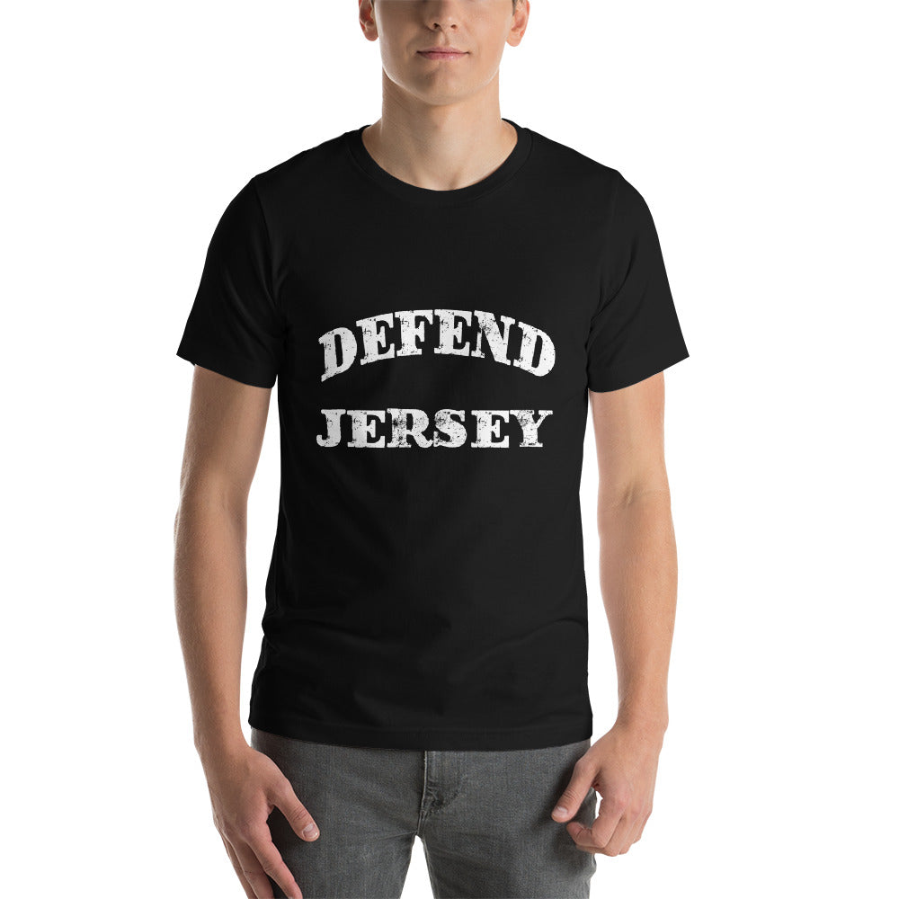 Defend Jersey Classic Short-Sleeve Unisex T-Shirt w/White Design