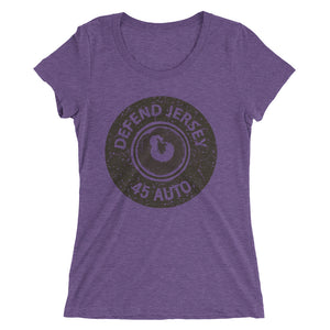 Defend Jersey Bullet Ladies' short sleeve t-shirt w/Black Design