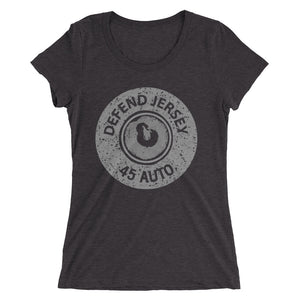 Defend Jersey Bullet Ladies' short sleeve t-shirt w/Gray Design
