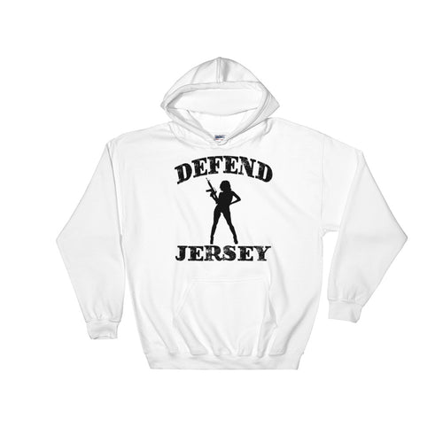 Defend Jersey Beauty Hooded Sweatshirt w/Black Design