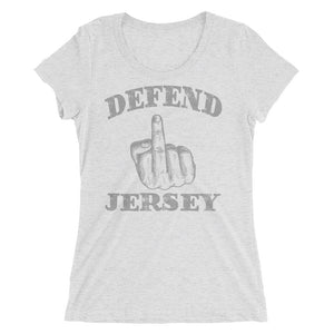 Defend Jersey Finger Ladies' short sleeve t-shirt w/Gray Design