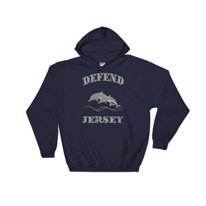 Defend Jersey Dolphins Hooded Sweatshirt w/Gray Design