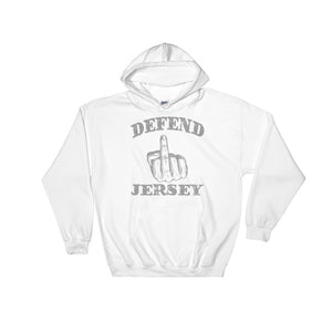 Defend Jersey Finger Hooded Sweatshirt w/Gray Design