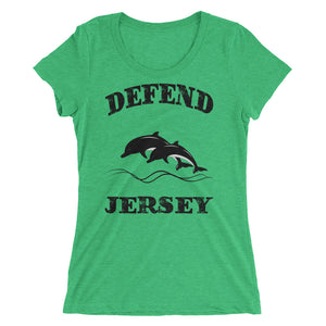 Defend Jersey Dolphins Ladies' short sleeve t-shirt w/Black Design