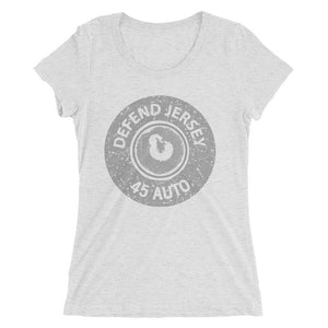 Defend Jersey Bullet Ladies' short sleeve t-shirt w/Gray Design