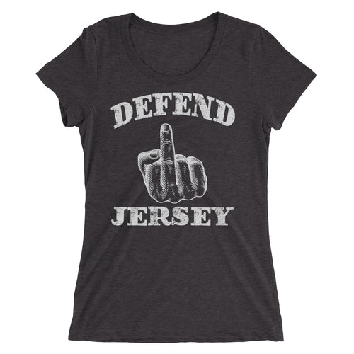 Defend Jersey Finger Ladies' short sleeve t-shirt w/White Design