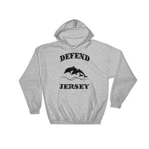 Defend Jersey Dolphins Hooded Sweatshirt w/Black Design