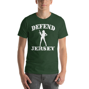 Defend Jersey Beauty Short-Sleeve Unisex T-Shirt w/White Design