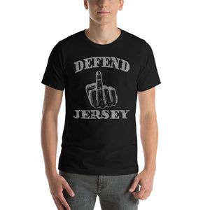 Defend Jersey Finger Short-Sleeve Unisex T-Shirt w/Gray Design