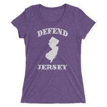 Defend Jersey State Ladies' short sleeve t-shirt w/White Design