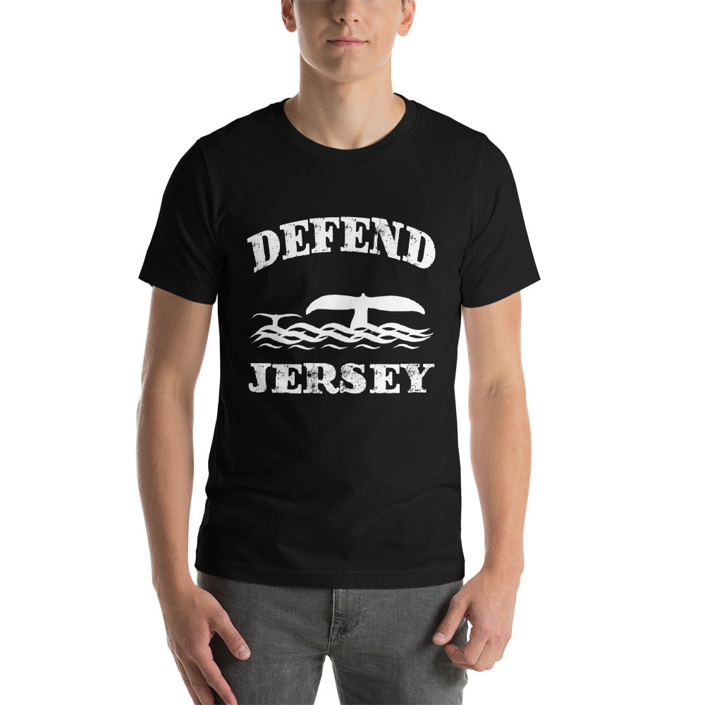 Defend Jersey Whales Short-Sleeve Unisex T-Shirt w/White Design