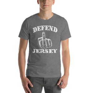 Defend Jersey Finger Short-Sleeve Unisex T-Shirt w/White Design