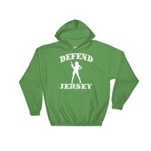 Defend Jersey Beauty Hooded Sweatshirt w/White Design