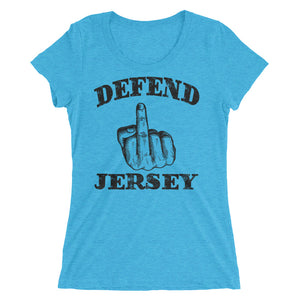 Defend Jersey Finger Ladies' short sleeve t-shirt w/Black Design