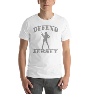 Defend Jersey Beauty Short-Sleeve Unisex T-Shirt w/Gray Design