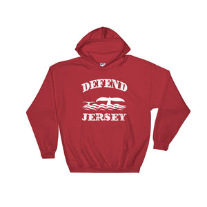 Defend Jersey Whales Hooded Sweatshirt w/White Design