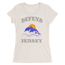 Defend Jersey Dolphins Color Ladies' short sleeve t-shirt w/Gray Design